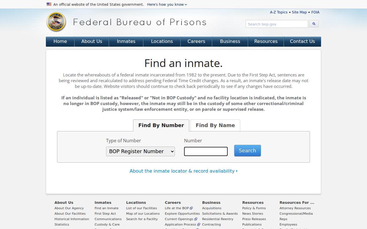Ashland neighbors federal inmate locator page