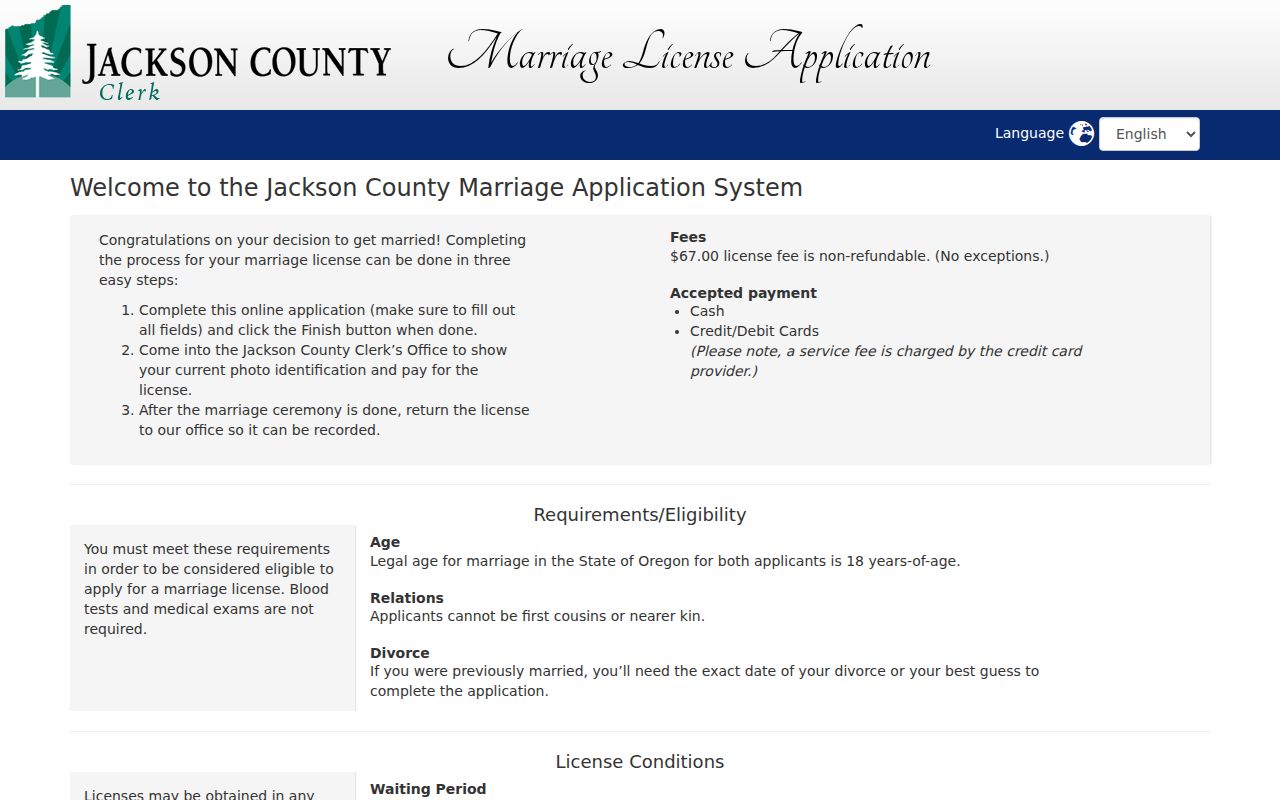 Ashland previous residents family-history follow-up through Jackson County marriage application information