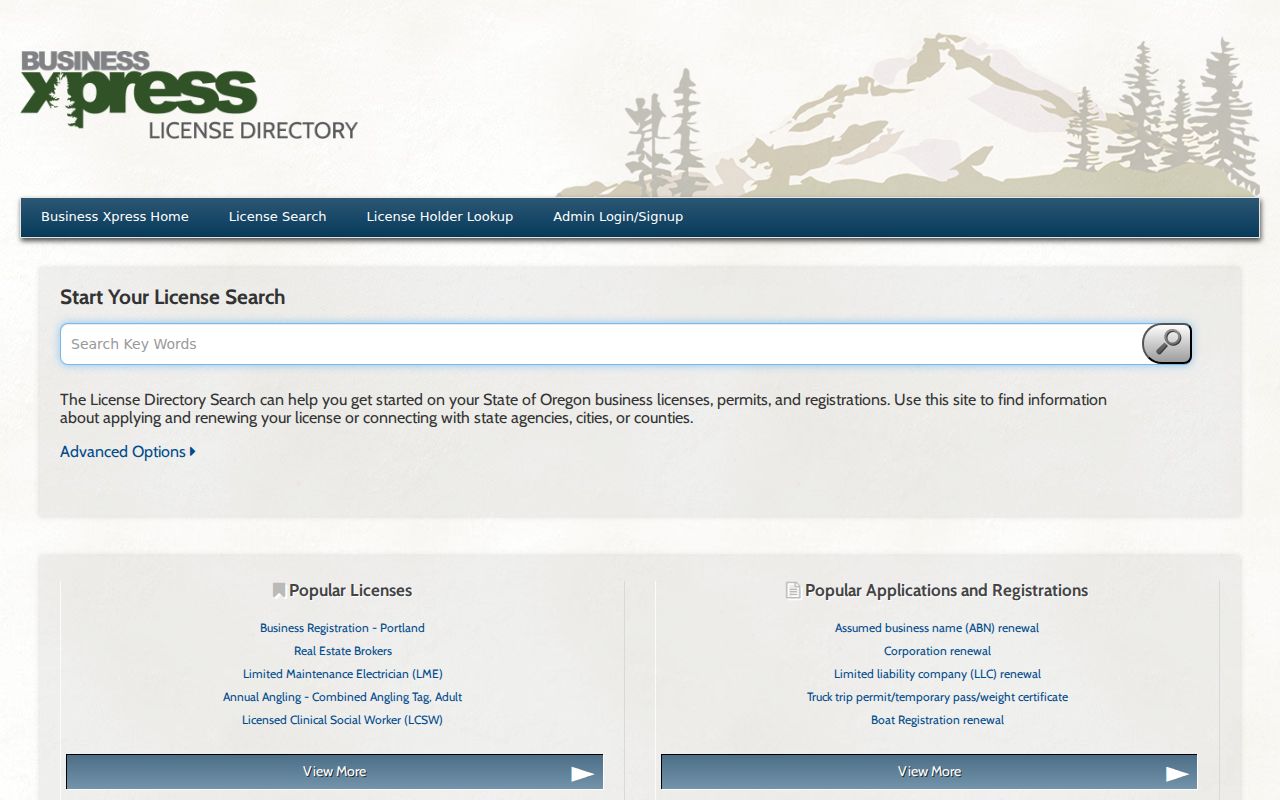 Ashland ZIP code directory limits illustrated by Oregon license directory filters
